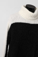 画像をギャラリービューアに読み込む, thomkrom HIGH COLLAR KNIT PULLOVER / ALPACA WOOL (BLACK x WHITE)