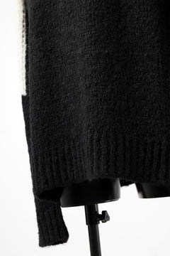 画像をギャラリービューアに読み込む, thomkrom HIGH COLLAR KNIT PULLOVER / ALPACA WOOL (BLACK x WHITE)