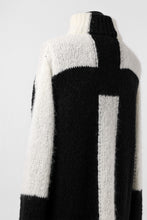 画像をギャラリービューアに読み込む, thomkrom HIGH COLLAR KNIT PULLOVER / ALPACA WOOL (BLACK x WHITE)