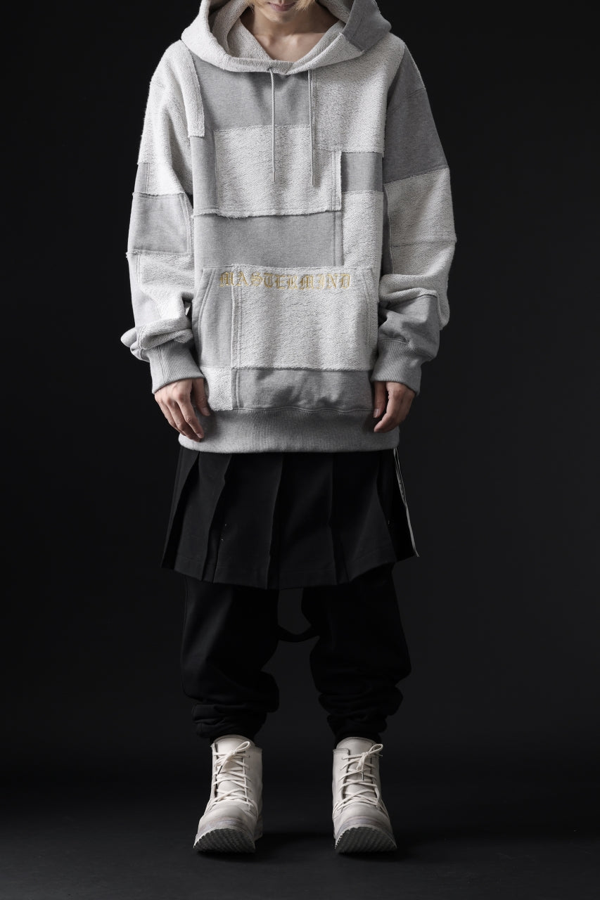 画像をギャラリービューアに読み込む, mastermind JAPAN SWEAT HOODIE / SWITCH PATCHWORK (TOP GRAY)