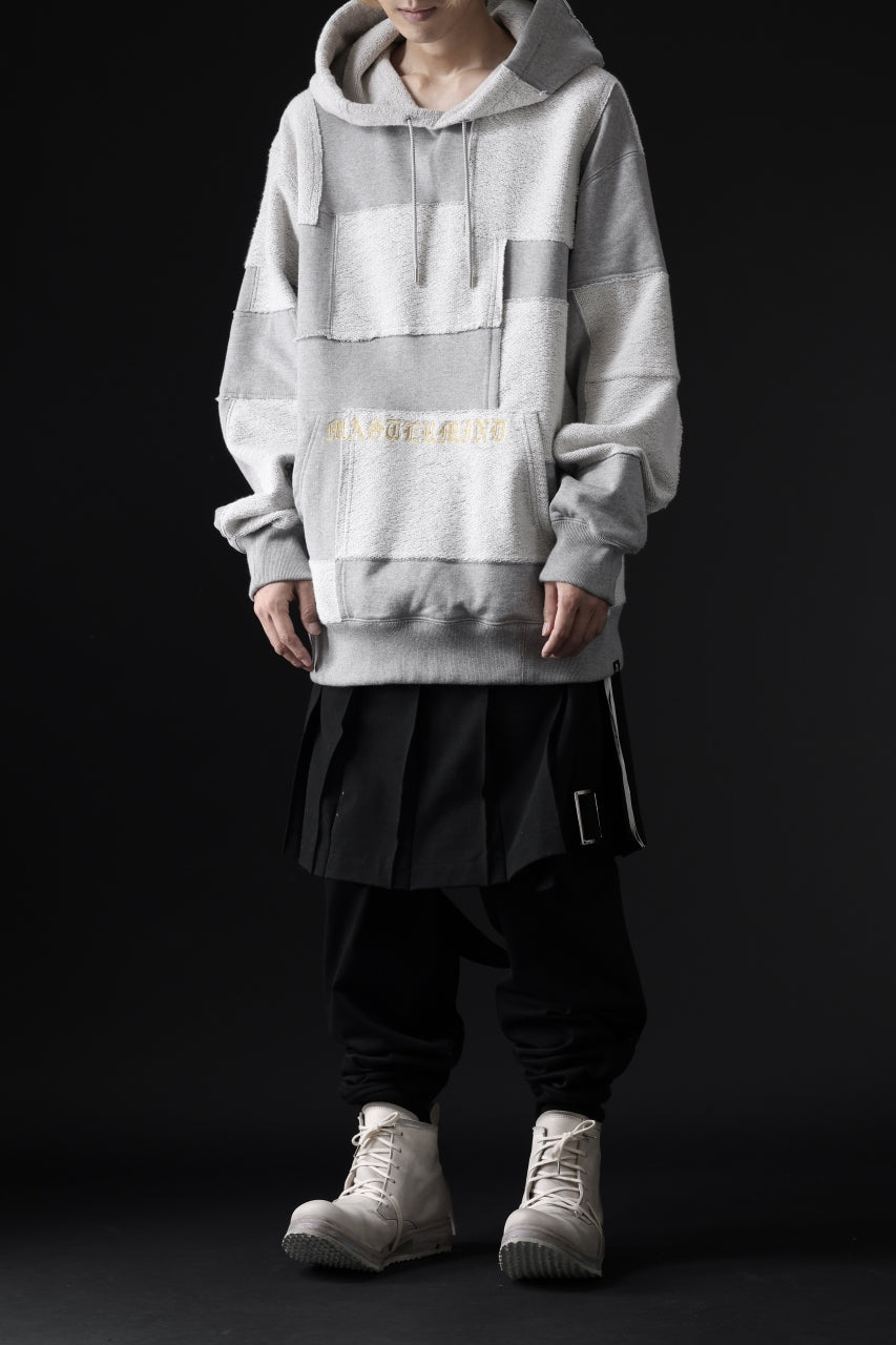 画像をギャラリービューアに読み込む, mastermind JAPAN SWEAT HOODIE / SWITCH PATCHWORK (TOP GRAY)
