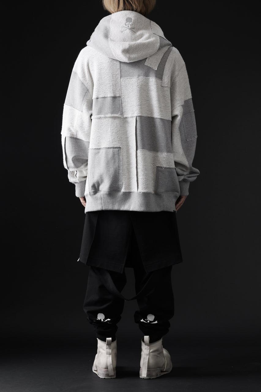 画像をギャラリービューアに読み込む, mastermind JAPAN SWEAT HOODIE / SWITCH PATCHWORK (TOP GRAY)