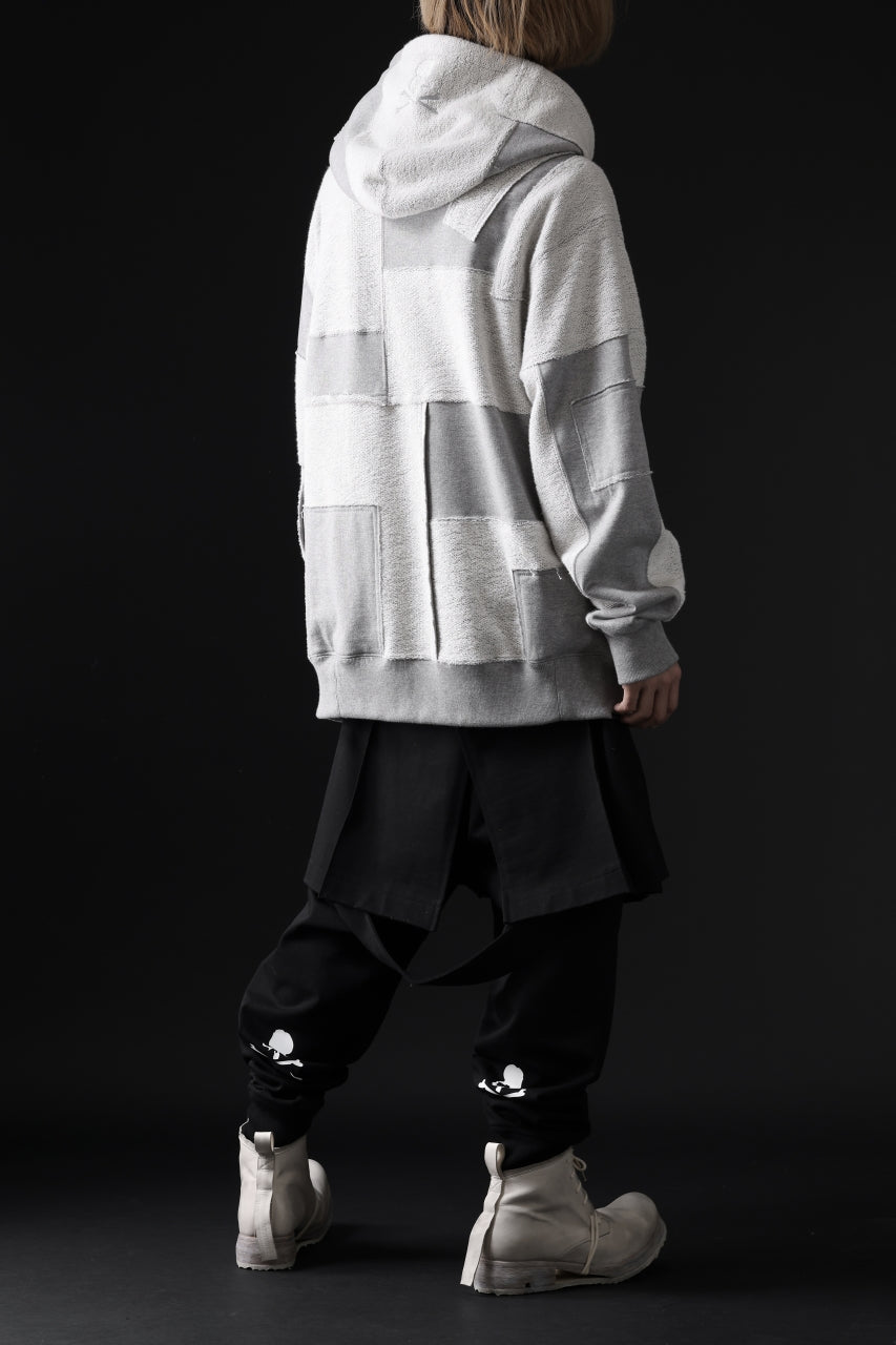 画像をギャラリービューアに読み込む, mastermind JAPAN SWEAT HOODIE / SWITCH PATCHWORK (TOP GRAY)