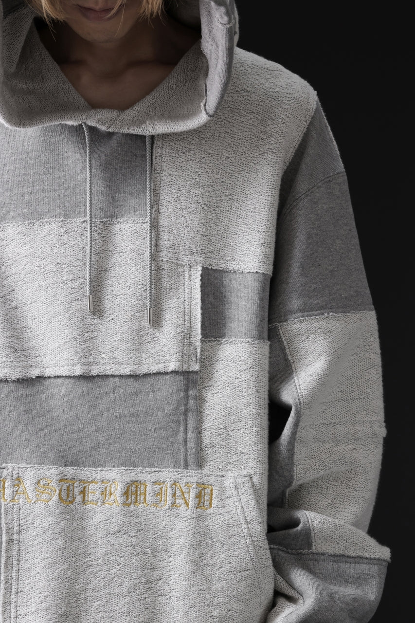 画像をギャラリービューアに読み込む, mastermind JAPAN SWEAT HOODIE / SWITCH PATCHWORK (TOP GRAY)