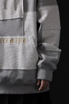 画像をギャラリービューアに読み込む, mastermind JAPAN SWEAT HOODIE / SWITCH PATCHWORK (TOP GRAY)