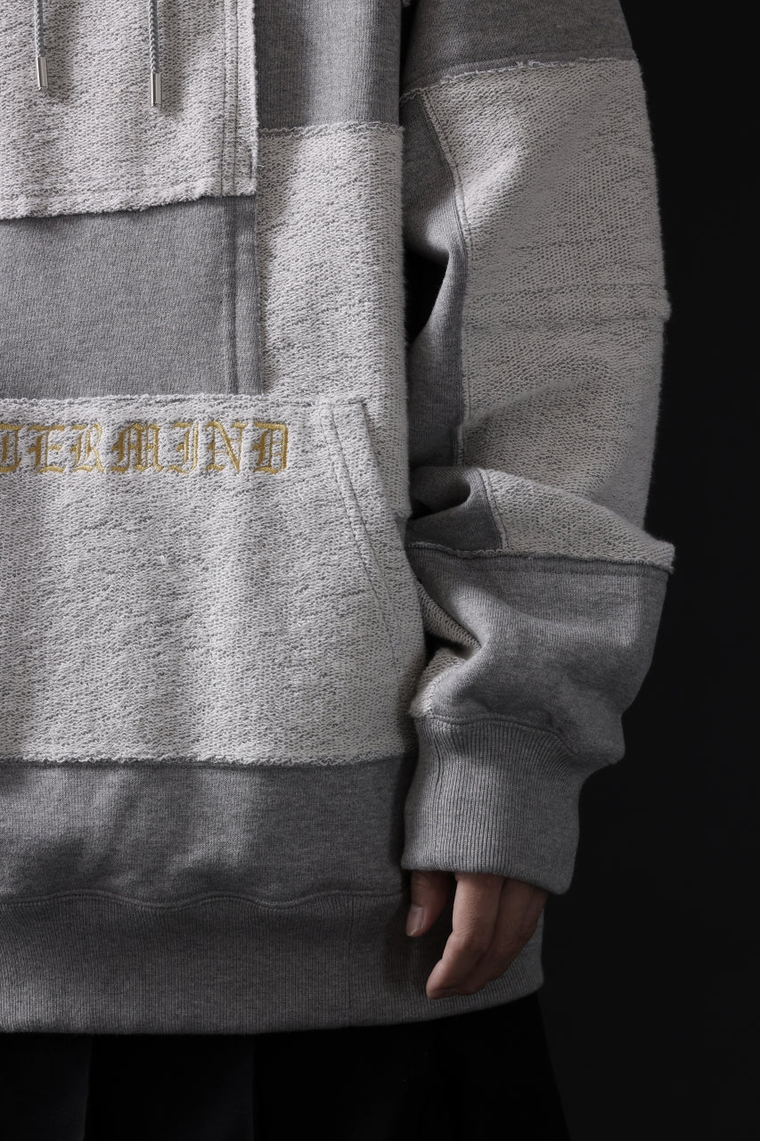 画像をギャラリービューアに読み込む, mastermind JAPAN SWEAT HOODIE / SWITCH PATCHWORK (TOP GRAY)