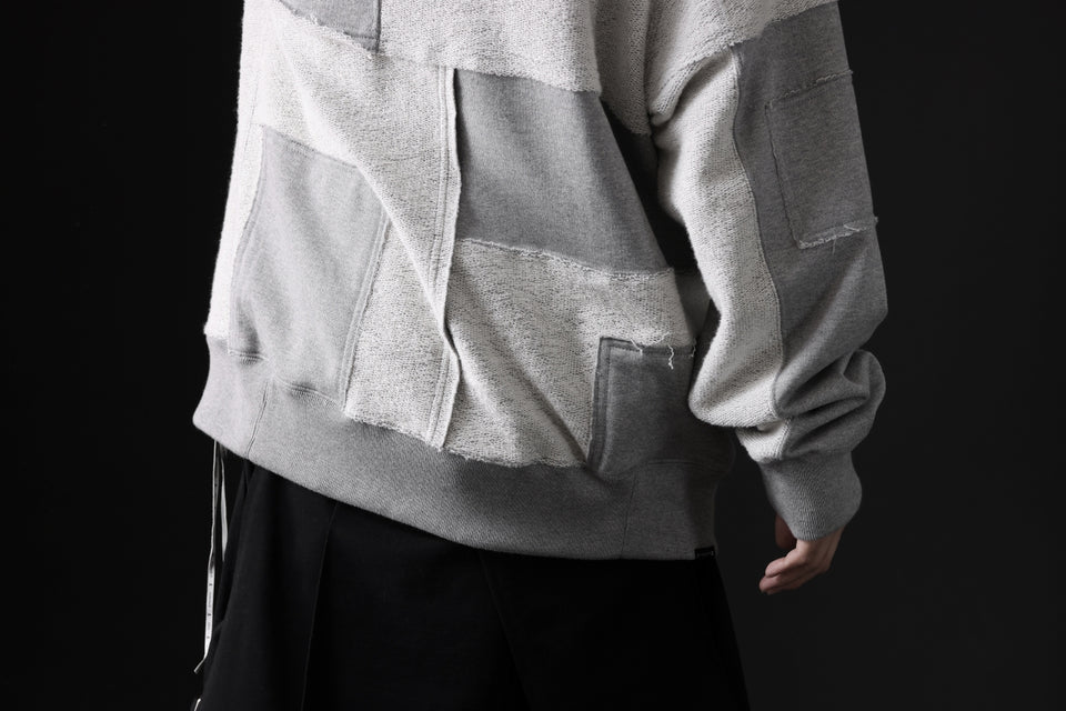 画像をギャラリービューアに読み込む, mastermind JAPAN SWEAT HOODIE / SWITCH PATCHWORK (TOP GRAY)