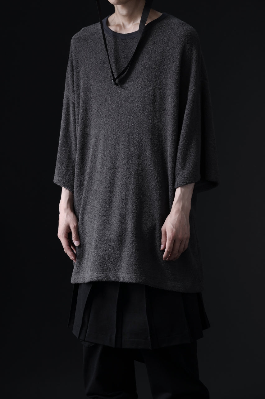 画像をギャラリービューアに読み込む, DEFORMATER.® OVER SIZED TOPS / DOUBLE SIDED SOFT PILE (CHARCOAL)