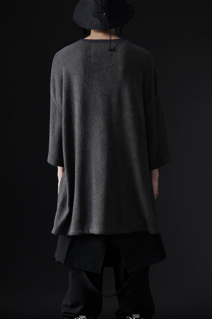 画像をギャラリービューアに読み込む, DEFORMATER.® OVER SIZED TOPS / DOUBLE SIDED SOFT PILE (CHARCOAL)