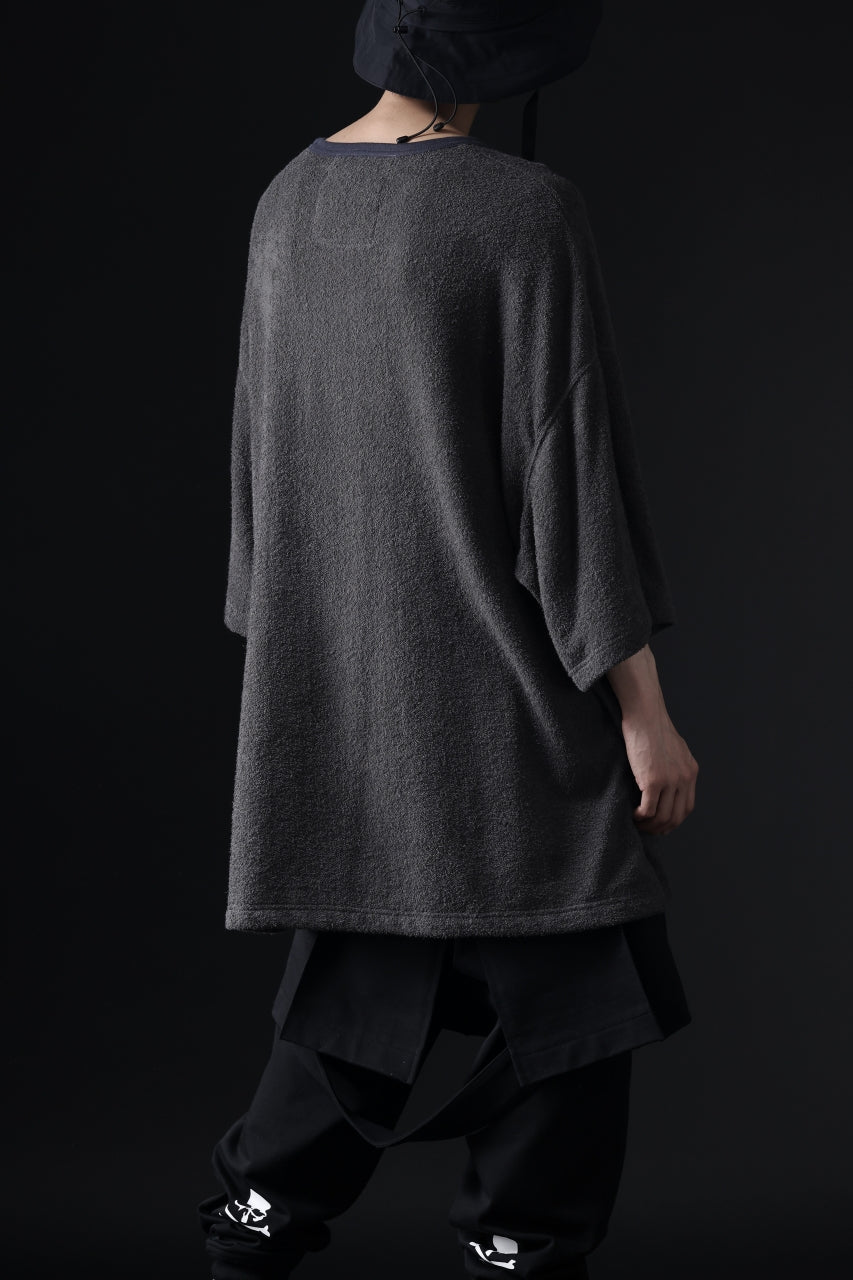 画像をギャラリービューアに読み込む, DEFORMATER.® OVER SIZED TOPS / DOUBLE SIDED SOFT PILE (CHARCOAL)