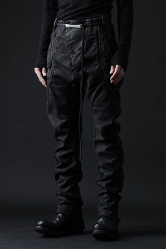 画像をギャラリービューアに読み込む, masnada ICONIC ZIP PANTS / STRETCH REPURPOSED COTTON (SMEARED BLACK)