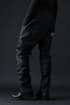 画像をギャラリービューアに読み込む, masnada ICONIC ZIP PANTS / STRETCH REPURPOSED COTTON (SMEARED BLACK)