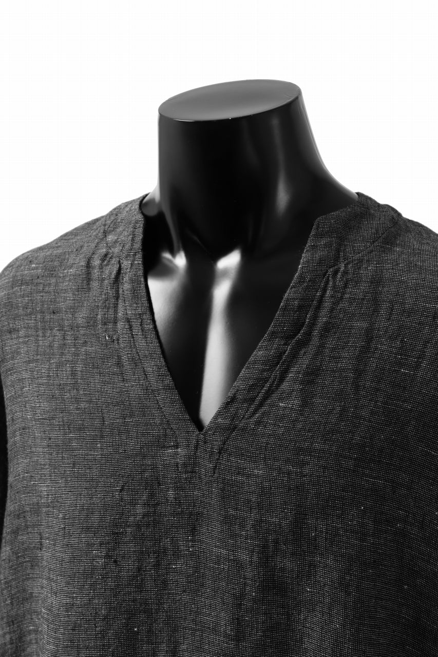 _vital exclusive minimal tunica tops / soft dobby linen (BLACK)