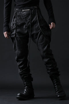 画像をギャラリービューアに読み込む, masnada ICONIC ZIP PANTS / STRETCH REPURPOSED COTTON (SMEARED BLACK)