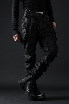 画像をギャラリービューアに読み込む, masnada ICONIC ZIP PANTS / STRETCH REPURPOSED COTTON (SMEARED BLACK)