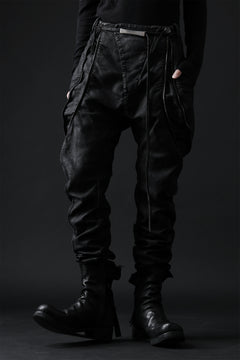 画像をギャラリービューアに読み込む, masnada ICONIC ZIP PANTS / STRETCH REPURPOSED COTTON (SMEARED BLACK)
