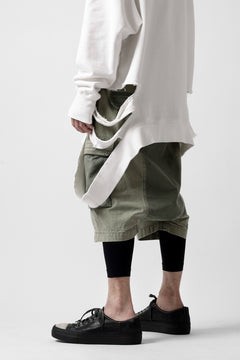 Load image into Gallery viewer, ISAMU KATAYAMA BACKLASH SARROUEL SHORTS / STONE WASHED USA-COTTON (KHAKI)