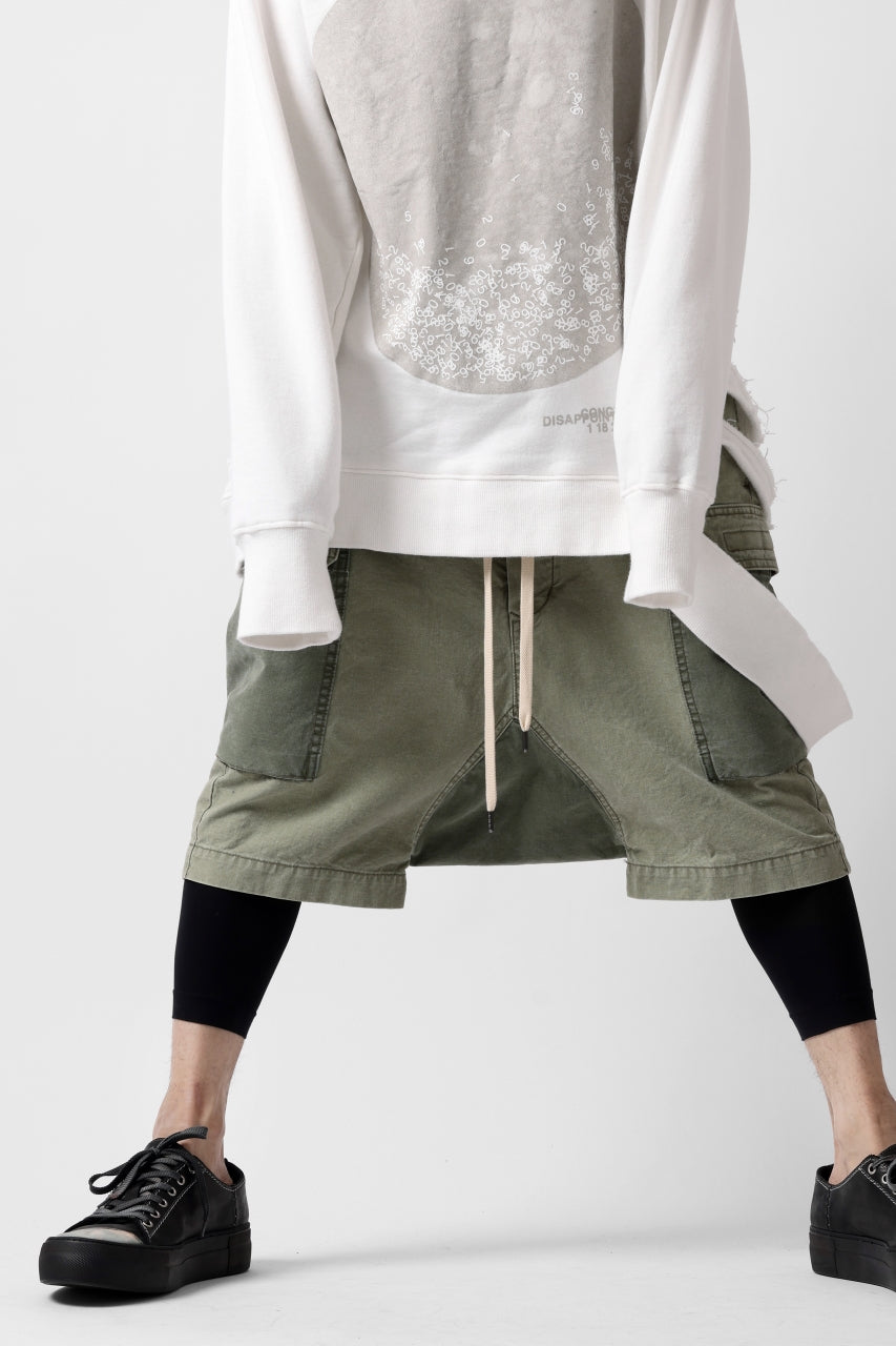 Load image into Gallery viewer, ISAMU KATAYAMA BACKLASH SARROUEL SHORTS / STONE WASHED USA-COTTON (KHAKI)