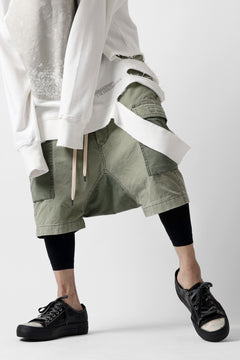 Load image into Gallery viewer, ISAMU KATAYAMA BACKLASH SARROUEL SHORTS / STONE WASHED USA-COTTON (KHAKI)