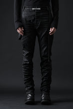 画像をギャラリービューアに読み込む, masnada SLIM JEANS / REPURPOSED STRETCH (BLACK HAND SMEARED RESIN)