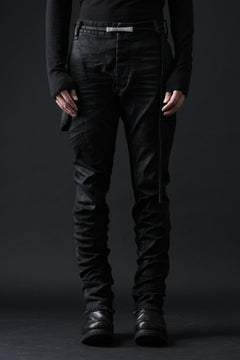 画像をギャラリービューアに読み込む, masnada SLIM JEANS / REPURPOSED STRETCH (BLACK HAND SMEARED RESIN)