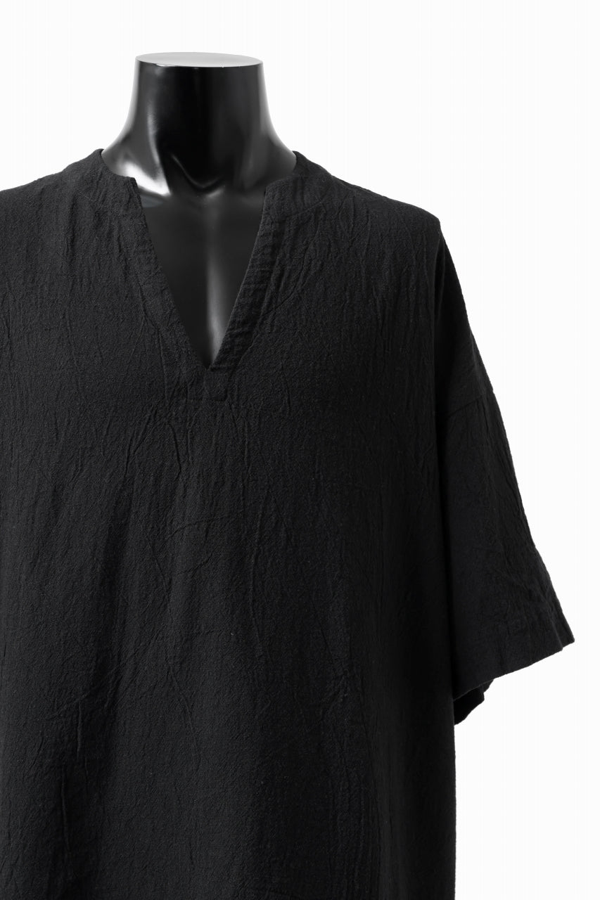 _vital exclusive minimal tunica tops / soft crepe linen (BLACK)