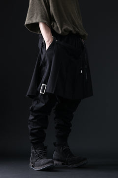 画像をギャラリービューアに読み込む, mastermind JAPAN BONDAGE SLIM TROUSERS / MEDIUM C-JERSEY STRETCH (BLACK)