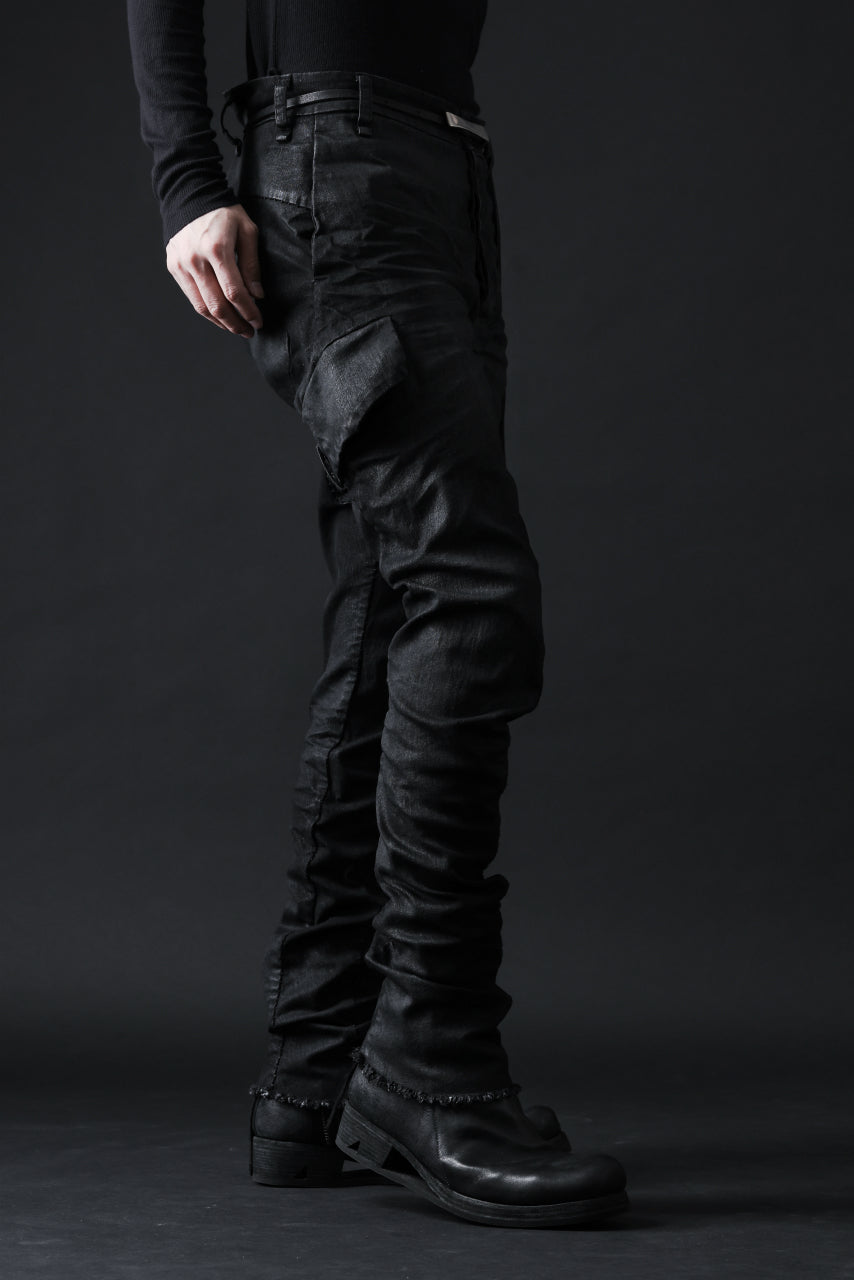 画像をギャラリービューアに読み込む, masnada SLIM JEANS / REPURPOSED STRETCH (BLACK HAND SMEARED RESIN)