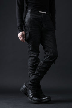 画像をギャラリービューアに読み込む, masnada SLIM JEANS / REPURPOSED STRETCH (BLACK HAND SMEARED RESIN)