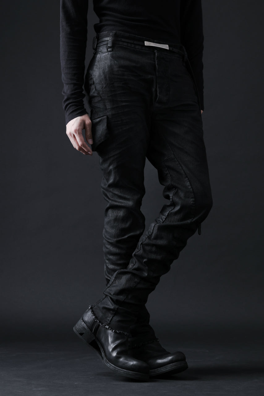 画像をギャラリービューアに読み込む, masnada SLIM JEANS / REPURPOSED STRETCH (BLACK HAND SMEARED RESIN)