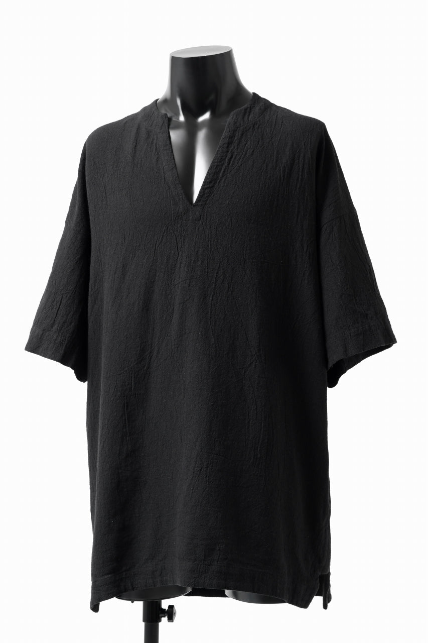 _vital exclusive minimal tunica tops / soft crepe linen (BLACK)