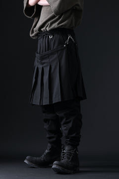 画像をギャラリービューアに読み込む, mastermind JAPAN BONDAGE SLIM TROUSERS / MEDIUM C-JERSEY STRETCH (BLACK)