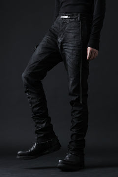 画像をギャラリービューアに読み込む, masnada SLIM JEANS / REPURPOSED STRETCH (BLACK HAND SMEARED RESIN)