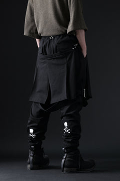 画像をギャラリービューアに読み込む, mastermind JAPAN BONDAGE SLIM TROUSERS / MEDIUM C-JERSEY STRETCH (BLACK)