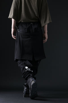 画像をギャラリービューアに読み込む, mastermind JAPAN BONDAGE SLIM TROUSERS / MEDIUM C-JERSEY STRETCH (BLACK)