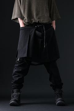 画像をギャラリービューアに読み込む, mastermind JAPAN BONDAGE SLIM TROUSERS / MEDIUM C-JERSEY STRETCH (BLACK)