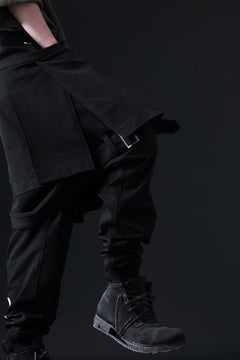 画像をギャラリービューアに読み込む, mastermind JAPAN BONDAGE SLIM TROUSERS / MEDIUM C-JERSEY STRETCH (BLACK)