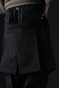 画像をギャラリービューアに読み込む, mastermind JAPAN BONDAGE SLIM TROUSERS / MEDIUM C-JERSEY STRETCH (BLACK)