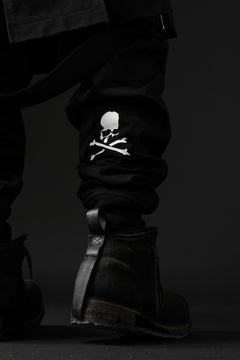 画像をギャラリービューアに読み込む, mastermind JAPAN BONDAGE SLIM TROUSERS / MEDIUM C-JERSEY STRETCH (BLACK)