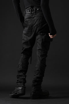 画像をギャラリービューアに読み込む, masnada SLIM JEANS / REPURPOSED STRETCH (BLACK HAND SMEARED RESIN)