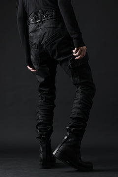 画像をギャラリービューアに読み込む, masnada SLIM JEANS / REPURPOSED STRETCH (BLACK HAND SMEARED RESIN)