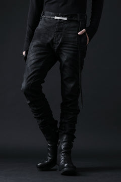 画像をギャラリービューアに読み込む, masnada SLIM JEANS / REPURPOSED STRETCH (BLACK HAND SMEARED RESIN)