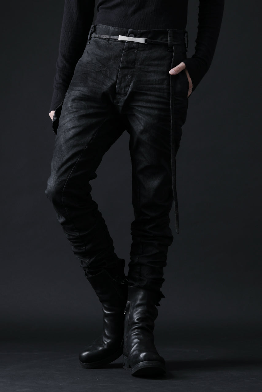 画像をギャラリービューアに読み込む, masnada SLIM JEANS / REPURPOSED STRETCH (BLACK HAND SMEARED RESIN)