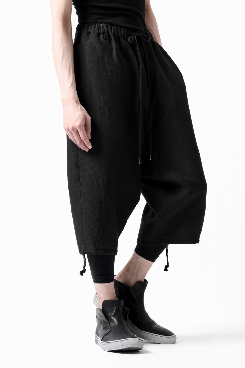 Load image into Gallery viewer, ISAMU KATAYAMA BACKLASH EASY SHORTS / SOFT LINEN (BLACK)