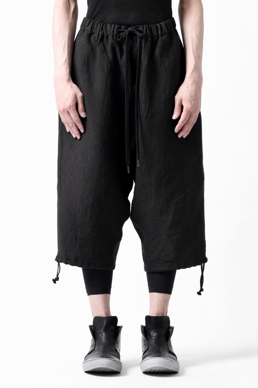 Load image into Gallery viewer, ISAMU KATAYAMA BACKLASH EASY SHORTS / SOFT LINEN (BLACK)