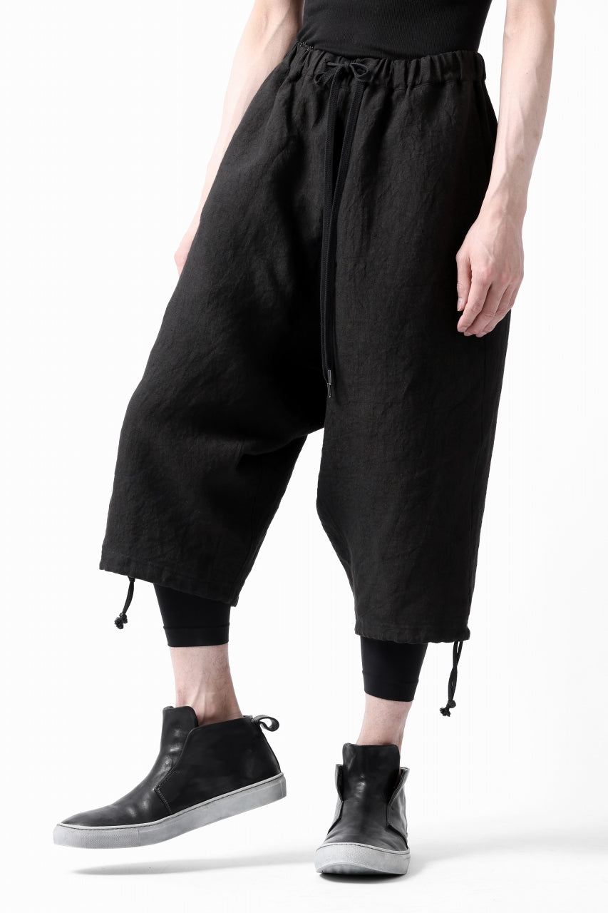 Load image into Gallery viewer, ISAMU KATAYAMA BACKLASH EASY SHORTS / SOFT LINEN (BLACK)