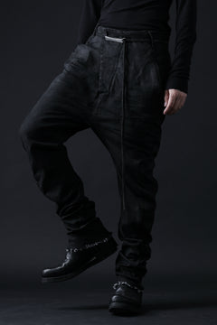 画像をギャラリービューアに読み込む, masnada BAGGY JEANS / REPURPOSED STRETCH (BLACK HAND SMEARED RESIN)