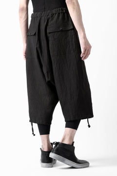 Load image into Gallery viewer, ISAMU KATAYAMA BACKLASH EASY SHORTS / SOFT LINEN (BLACK)