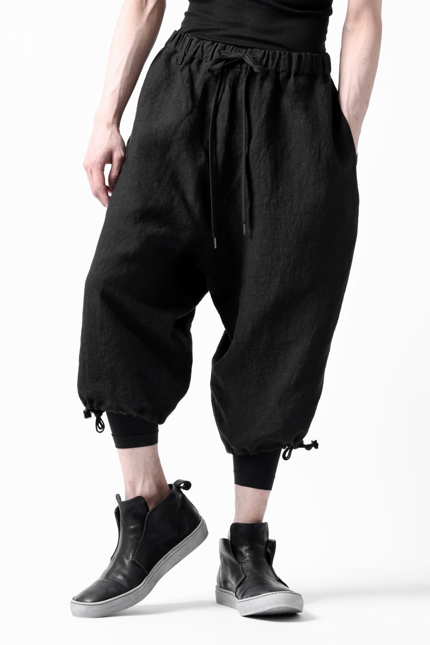 Load image into Gallery viewer, ISAMU KATAYAMA BACKLASH EASY SHORTS / SOFT LINEN (BLACK)