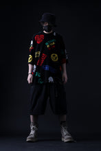 Load image into Gallery viewer, mastermind JAPAN LIGHT OZ SELVEDGE DENIM WORK SHORTS / SPECIAL WATER REPELLENT (BLACK)